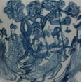 thumbnail image 3 of Oriental Furniture 11" Ladies Blue & White Porcelain Vase Jar, decorative item, end table item, 3 of 3