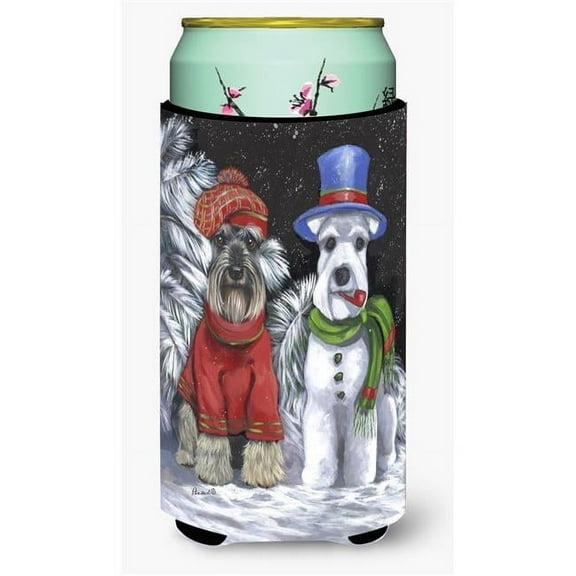 Carolines Treasures Schnauzer Christmas Snow Dog Tall Boy Hugger Tall Boy multicolor