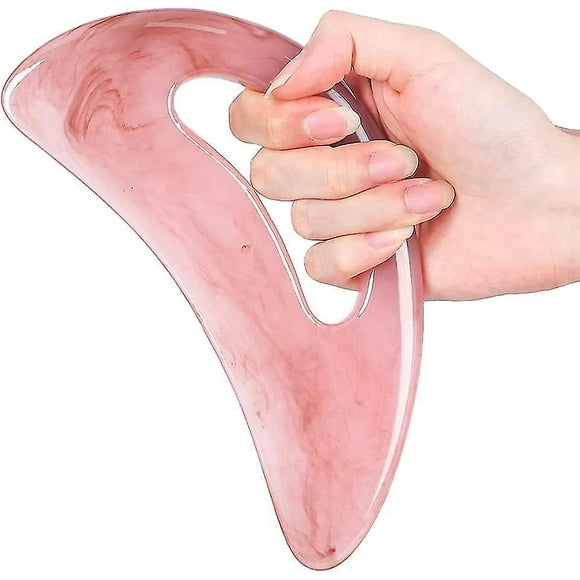 Gua Sha Massage Tool With Handle (resin) Larger Guasha Scraping Tool For Back Neck Face Leg Massage, Lymphatic Drainage, Cellulite Remove