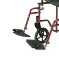 thumbnail image 3 of Drive Medical Bariatric Heavy Duty Transport Wheelchair with Swing Away Footrest, 22" Seat, Red, 3 of 5