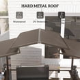 thumbnail image 4 of Outsunny 8' x 5' Hardtop Grill Gazebo, Outdoor BBQ Gazebo with Double Metal Roof, 2 Side Shelves and 4 Cup Holders for Patio Backyard Lawn Deck, 4 of 10