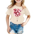 thumbnail image 4 of Shadoumai Shirts for Girls 10-12 Funny Shamrock Round Neck Short Sleeve T Shirt Funny Gentleman Tops T-Shirts Toddler To Big Kid, 4 of 4