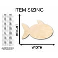 thumbnail image 2 of Unfinished Wood Fish Shape Silhouette - Craft- up to 46" DIY 12" / 1/4", 2 of 3