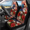thumbnail image 2 of HUIACONG Car Interior Accessory Kit, with Car Armrest Cushion Auto Armrest Box Cover Steering Wheel Cover Car Center Console Armrest Cover Key Fob, 2 of 7
