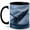 Black, variant on Whale Ocean Coffee Mug, Humpback Whale Art Mug, Arctic Sea Wildlife Ceramic Mug, Marine Animal Lover Gift, Blue Nature Cup, 11 oz