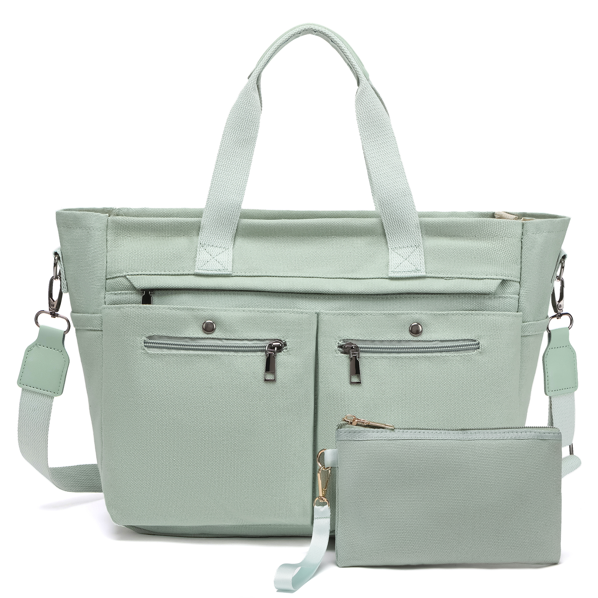 Pinkcona 2-Pack Canvas Tote Laptop Work Bag photo 2