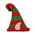 thumbnail image 3 of Northlight 22" Red and Green Striped Sequin Unisex Adult Christmas Elf Hat - One Size, 3 of 3