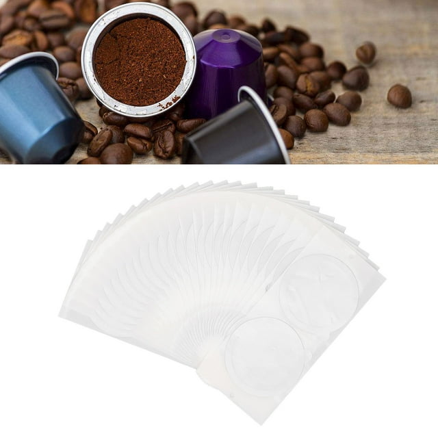 Couvercles de Scellage en Aluminium pour Capsules de Café, Couvercles Auto-Adhésifs Réutilisables pour Capsules de Café Rechargeables