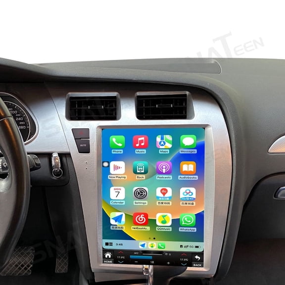 SNATEEN 12.1 inch Carplay Screen/Radio/Multimedia Player for Audi A4L 2009-2012 Universal Car Navigation/GPS Upgrade Headunit Android Display 1080P Touch Screen Receiver Replace System
