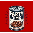 thumbnail image 4 of Fart Time Beans Adult Red Crew Neck Short Sleeve Tee-Medium, 4 of 4