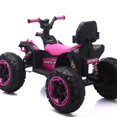 thumbnail image 5 of 12V Kids Ride On ATV, Battery Powered 4 Wheeler Electric Toy with LED Lights and Music, Pink, 5 of 6