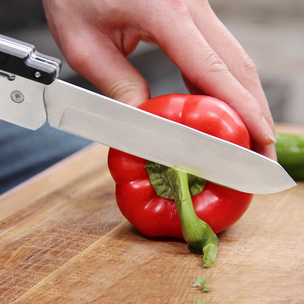 Roxon 6-in-1 Collapsible Grill Multitool - Fork, Spatula, Wine Opener, Knife, Tong- Green Color