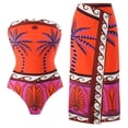 thumbnail image 1 of SDNall Bikini Ajusté Rétro à Imprimé Floral pour Femmes, Maillot de Bain une Pièce Aguichant pour Femmes avec Robe, 1 of 9