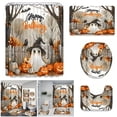 thumbnail image 1 of Cortina Ducha Lindo Dibujos Animados Fantasmas Set Halloween Lavable Baño Poliéster Tela Bañera Con Ganchos para, 1 of 10