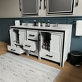 thumbnail image 3 of Ziva 72 in W x 22 in D White Double Bath Vanity and White Quartz Top, 3 of 7