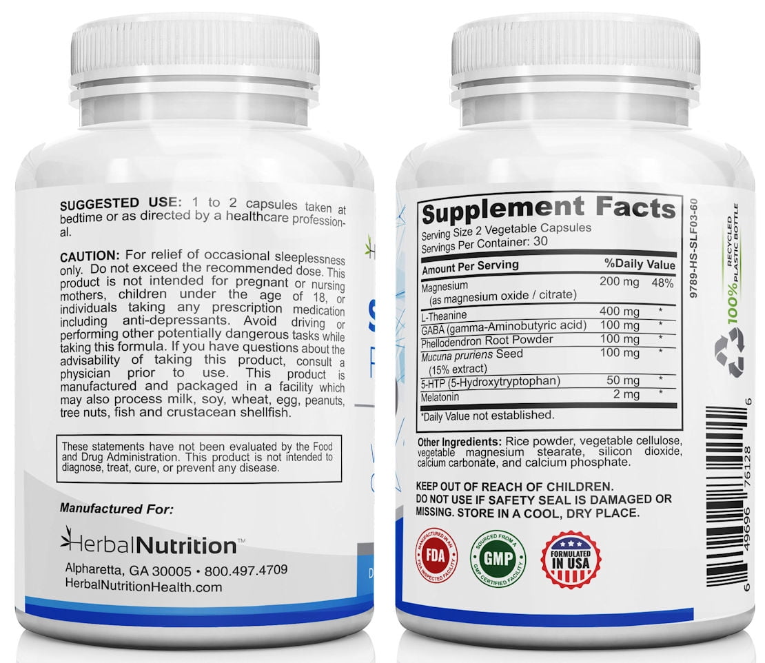 Two Pack - Sleep Formula a Sleep Support Supplement Multi-Ingredient Melatonin, GABA, L-Theanine and More