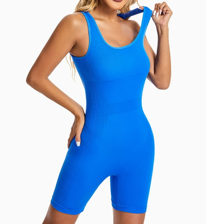 Shapewear Bodysuit For Women Tummy Control Sports Jumpsuit Lifting Backless  Fitness Wear Elastic Tight Belly Control Yoga Body Shaping Underwear Body  Shapewear Slimmer Body Shaper Blue M 