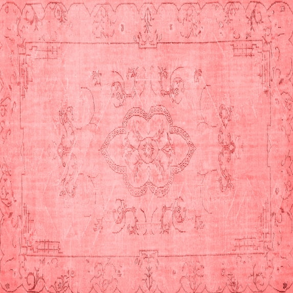 Ahgly Company Indoor Square Persian Red Traditional Area Rugs, 5' Square