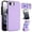 Lightpurple, variant on Allytechgroup Wallet Case for iPhone 16e with Credit Card Slot, PU Leatehr Phone Case with Stand RFID Blocking Shockproof Back Cover for iPhone 16e for Women Men, Darkpurple