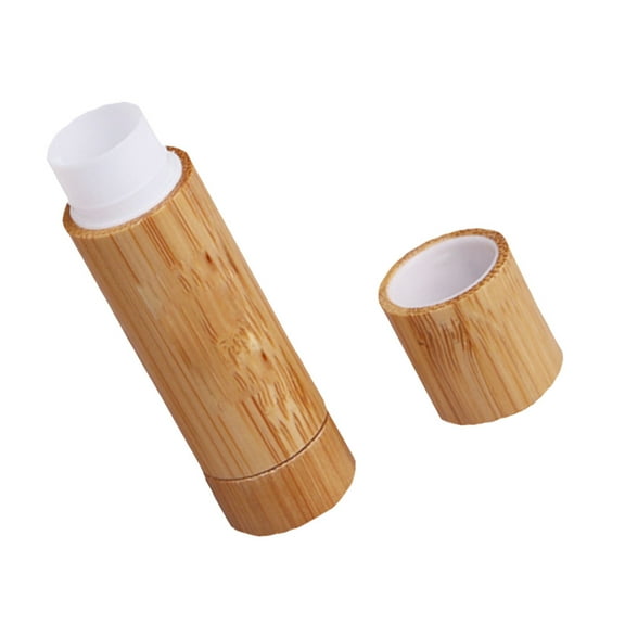 TINKSKY Wooden Lip Balm Tubes with Caps for Projects, Standard Size Container Tubes for Homemade Cosmetics