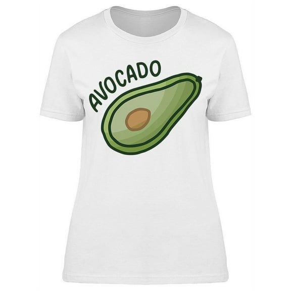 Avocado Drawing T-Shirt Women -Image by Shutterstock, Female 3X-Large