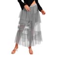 thumbnail image 2 of Lnzyyephy Women's Summer Long Mesh Skirt Solid Color Sheer Flowy Skirt for Travel, Beach, Photography, 2 of 7