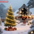 thumbnail image 4 of Metal Hanging Christmas Tree Wind Spinner - Elegant Concentric Line Design for Festive Garden Decor - Perfect for Holiday Celebrations, 4 of 7