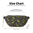 thumbnail image 3 of Naloa Dinosaur Skeleton Print Running Belts for Men Women,Running Fanny Pack with 2-Zipper Pockets,Waterproof Waist Pack for Travel Hiking Running Outdoor Sports, 3 of 8
