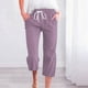 thumbnail image 1 of WILLBEST Pantalones Casuales para Mujer, Primavera Verano, Color Sólido, con Cordones, Bolsillos, Holgados, Pierna Ancha, Capri para Una Comodidad Elegante. XXXL, 1 of 3