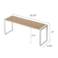 thumbnail image 7 of Yamazaki Home Single-Tier Riser, White, Steel + Wood, Supports 4.4 pounds, No Assembly, 7 of 7