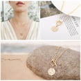 thumbnail image 3 of Aobei Pearl Moon and Star Medallion Pendant Necklace, Gold-Plated Oval Link Chain, 20 in, Celestial Charm Layering Jewelry, 3 of 5