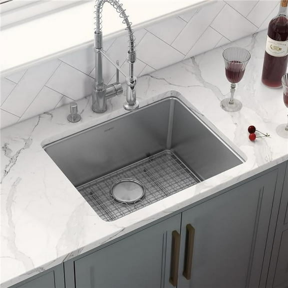 Ruvati USA RVM5916 18 in. Undermount Bar Prep 16 Gauge Stainless Steel Single Bowl Kitchen Sink
