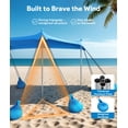thumbnail image 3 of Carpa de playa Raynesys con toldo de 3 x 3 m UPF50+ con sacos de arena, 3 of 9