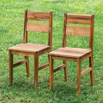 Guidecraft Acadia Kids Outdoor Chairs Set of 2: Wooden Chair for Kids w/ 14" Seat Height | Montessori Furniture for Outdoor Classroom, Backyard, Patio