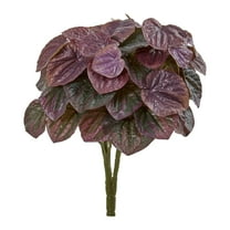 Nearly Natural 14in. Peperomia Artificial Plant (Set of 6) (Real Touch), Purple