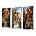 thumbnail image 3 of Designart "Hacienda in Spain" Cityscapes Framed Wall Art Set Of 3 - Green Spain Frame Canvas Set For Living Room Decor, 3 of 7