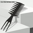 thumbnail image 7 of Three In One Hair Comb Fish Tail Bone Shape Styling Tool For Salon Barbers Slicked Back Undercut Hairstyles Detangling Smoothing, 7 of 7