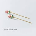 thumbnail image 2 of K-KED 925 Sterling Silver Rose Earrings Through Threader Long Earrings Gift-Silver, 2 of 7