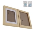thumbnail image 4 of Pet Paw Print Frame Kit Easy DIY Pawprint Keepsake and Picture Frame for Dog Cat Pet GiftLog Frame Set + Elegant Blue Ink Pad, 4 of 9