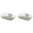 thumbnail image 1 of 2X Fácil Instalación Jabonera Soporte para Pared de Cocina Sin Taladro Drenaje Transparente Moderno Baño Champú Barra DuchaContenedor B, 1 of 2