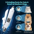 thumbnail image 5 of 2 in 1 Dog Nail Clipper & Cat Nail Clipper Trimmer for Small Medium Cats Dogs Claw Trimmers,Upgraded Safety Guard to Avoid Overcutting,LED Lights,Rechargeable,Painless Quiet Pet Nail Grinder, 5 of 8