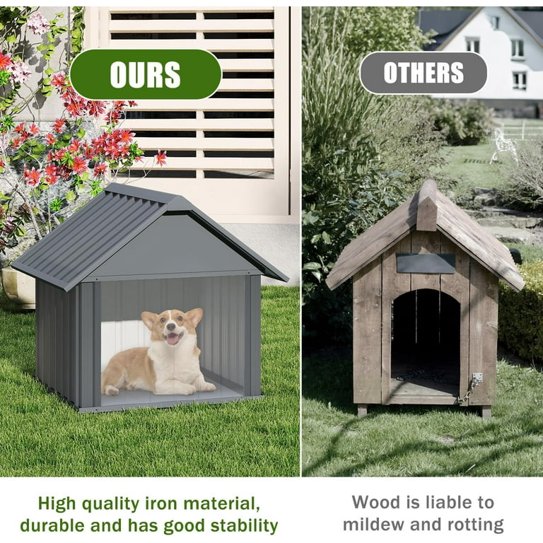 MELLCOM Outdoor Dog House, Weatherproof Puppy Shelter, Dog Tent