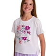 thumbnail image 4 of Reebok Girl's Floral Fun Graphic T-Shirt, Sizes 4-18, 4 of 7
