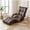 Brown, variant on Adjustable Floor Chair with 14-Position Reclining Backrest, Folding Chaise Lounge Sofa with Armrests, Velvet Upholstered Floor Gaming Chair Multi-Position Lazy Sofa for Livin