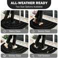 thumbnail image 7 of Half Circle Door Mat Front Door Mat Outside Entrance Black Welcome Mats Outdoor Indoor Semicircular Doormat for Outdoor Half Round Door Mats for Garage Muddy Paws 24"x36", 7 of 7