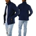 thumbnail image 5 of ToBeInStyle Men's Zip Up Long Sleeve High Collar Polar Fleece Jacket - Navy - X-Large, 5 of 7