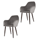 thumbnail image 1 of Set de 2 Sillas de Casa Trento Velvet Tapizadas Gris Mundo In Vanguardista, 1 of 7