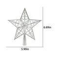 thumbnail image 3 of 5.9 Inch Christmas Tree Topper Star, Glittered Star Treetop Decoration, Hollow-Out Star Topper Decoration for Christmas Home Decor, Christmas Tree Decor, 3 of 6