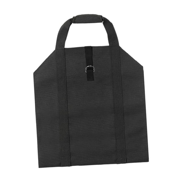 Bolsa de transporte para leña con asas acolchadas y gran capacidad. Negro