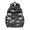 Black Cartoon Dinosaurs Fossils Pattern, variant on Dinosaur and Foliage Dark Blue Pattern Cute School Backpack Bag for School with Padded Back and Adjustable Shoulder Straps 15.25"x11.5"x5.25"